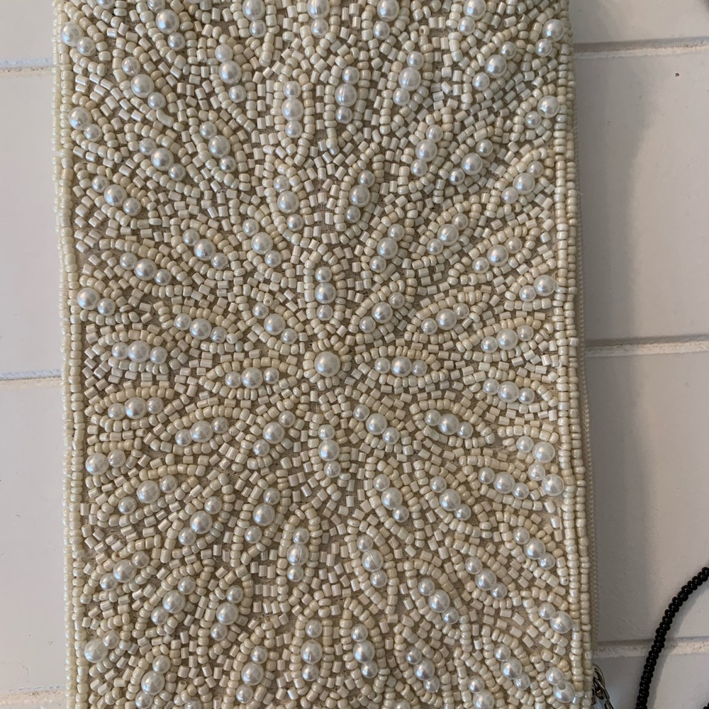 2 Bags for 1 price… Bamboo Trading Company Beaded Bags. Black & Beige. - Picture 13 of 16